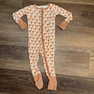 Little Sleepies Rainbow Zippy One Piece Baby Pajamas 6-12 Month Bamboo